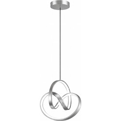 Vencore Loop Silver Κρεμαστό Φωτιστικό Οροφής Μονόφωτο LED με Ρυθμιζόμενο Λευκό Φως Ασημί Φ25x32cm 6089-20008