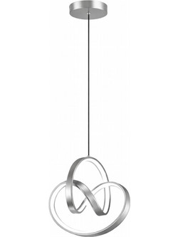 Vencore Loop Silver Κρεμαστό Φωτιστικό Οροφής Μονόφωτο LED με Ρυθμιζόμενο Λευκό Φως Ασημί Φ25x32cm 6089-20008