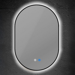 Eurolamp Οβάλ Καθρέπτης Μπάνιου Led Αντιθαμβωτικός Αφής Μεταλλικός 144-88015