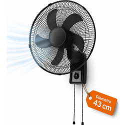 Bakaji 02002237 Ανεμιστήρας Τοίχου 43cm 65W με Τηλεχειριστήριο
