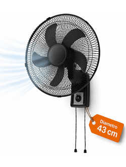 Bakaji 02002237 Ανεμιστήρας Τοίχου 43cm 65W με Τηλεχειριστήριο