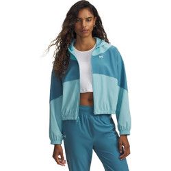 Under Armour Rival Woven Γυναικείο Μπουφάν Softshell Μακρύ Αδιάβροχο Τιρκουάζ 6004849-425