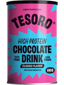 Tesoro High Protein Chocolate Drink Classic Πρωτεΐνη Ορού Γάλακτος 640gr