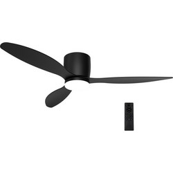 Adeleq 18-491 Ανεμιστήρας Οροφής 132cm 30W με Φως & Τηλεχειριστήριο Μαύρος
