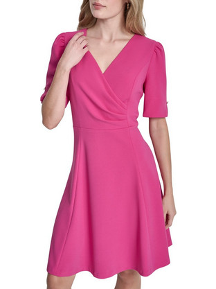 DKNY Mini Καλοκαιρινό Βραδινό Φόρεμα Κρουαζέ Φούξια DD6A127A-X6U