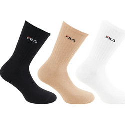 Fila Ανδρικές Κάλτσες Ψηλές Λευκές Μαύρες Ταμπά 3Pack F4450-433
