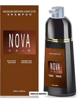 Nova Medium Brown Χρωμοσαμπουάν Xωρίς Αμμωνία 200ml