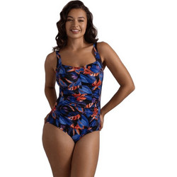 Dorina Ολόσωμο Μαγιό Floral Μπλε Πορτοκαλί FXSS0029MI010-BK0115