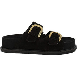 Komis & Komis Γυναικεία Σανδάλια Suede Μαύρα C603