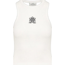 Funky Buddha Γυναικείο Καλοκαιρινό Crop Top Βαμβακερό Λευκό FBL013-130-04