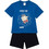 Minerva Παιδική Πιτζάμα Βαμβακερή Καλοκαιρινή Royal Blue Μαύρη 90-62528-314
