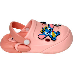Jomix Lilo & Stitch Παιδικά Παπούτσια Θαλάσσης για Κορίτσι Ανατομικά Ροζ Χρυσά Κοραλί 6006