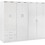 HomeMarkt Εξάφυλλη Ντουλάπα Ρούχων Blakely Λευκή 201x43x181cm HM21235.05