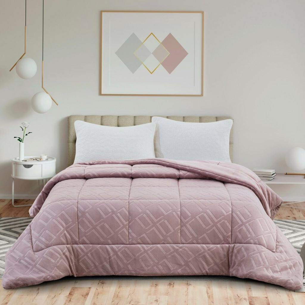 Cosmin Κουβερτοπάπλωμα Υπέρδιπλο 220x240 Reliefs Pink 4000150 ...