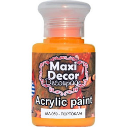 Maxi Decor 059 Orange Ακρυλικό Χρώμα Ζωγραφικής 60ml