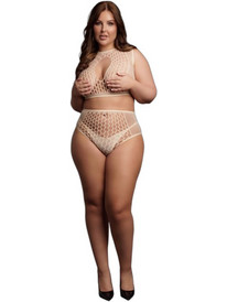 Le Desir Σετ Sexy Εσώρουχα See Through Μπεζ 8714273524928