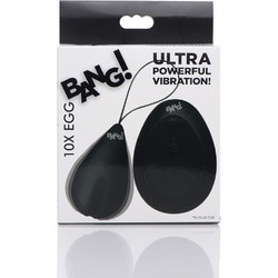 Bang! Ultra Powerful Vibrating Egg Δονητής Egg για Ζευγάρια με Τηλεχειριστήριο Μαύρος