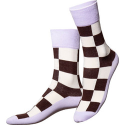 Eat My Socks Ανδρικές Κάλτσες Ψηλές με Σχέδια Λευκές EMSSAFFCOLA