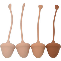 Wellness Kegel Exerciser Cherry Σετ Κολπικές Μπάλες Καφέ 4τμχ