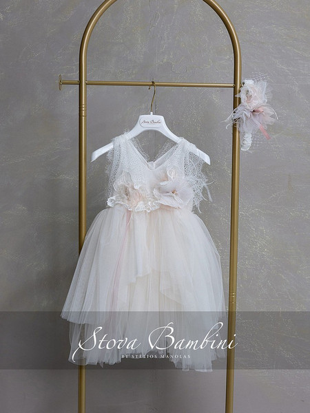 Stova Bambini Βαπτιστικό Φόρεμα 2τμχ SS26G12
