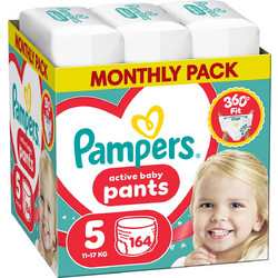 Pampers Active Baby Pants Monthly Pack Πάνες Βρακάκι No5 12-17Kg 164τμχ