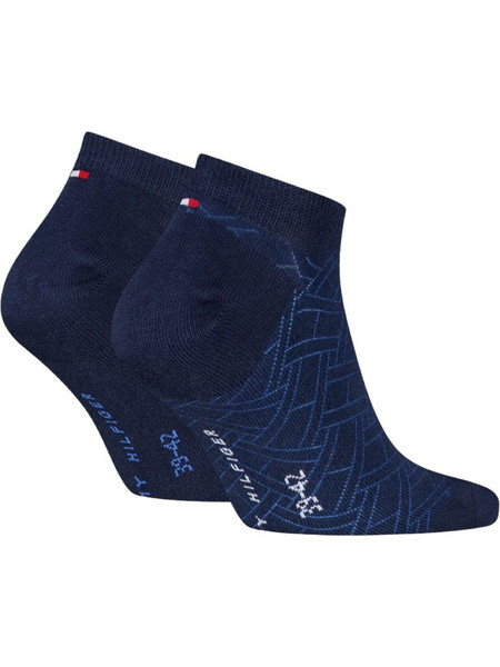 Tommy Hilfiger Ανδρικές Κάλτσες Σοσόνια με Σχέδια Navy Μπλε 2Pack 701238506-004