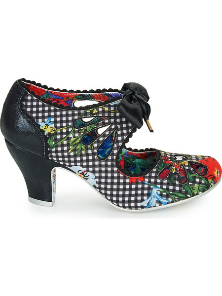 Irregular Choice Γόβες Δερμάτινες με Χοντρό Χαμηλό Τακούνι & Μπαρέτα Μαύρες 4255-16-I