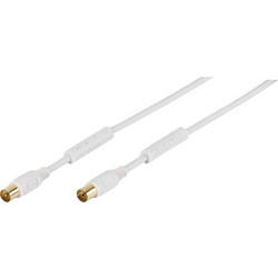 Vivanco Καλώδιο Κεραίας Coax Male to Coax Female 10m White VVAN100FEDBGW