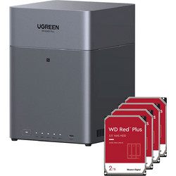 Ugreen DH4300 Plus NAS Tower με 4 Θέσεις για HDD / SSD και 1 Θύρα Ethernet & 4 x 2TB