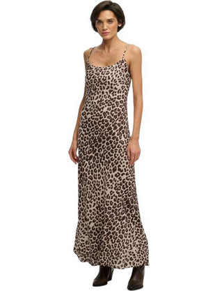 Superdry Maxi Βραδινό Φόρεμα Μεταξωτό Μπεζ W8012049A-L3R