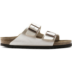 Birkenstock Arizona Δερμάτινα Γυναικεία Σανδάλια Ανατομικά Λευκά 1009920