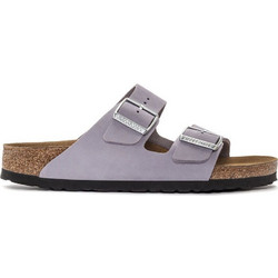 Birkenstock Arizona Soft Footbed Δερμάτινα Γυναικεία Σανδάλια Ανατομικά Λιλά 1024241