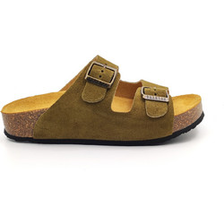 Plakton Γυναικεία Σανδάλια Suede Ανατομικά Πράσινα 340010-MILITARY