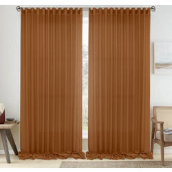 Lino Home Κουρτίνα με Τρέσα 300x295 1010 Terracotta