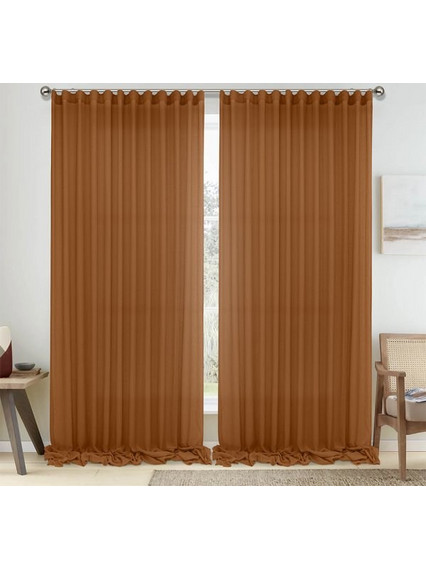 Lino Home Κουρτίνα με Τρέσα 300x295 1010 Terracotta
