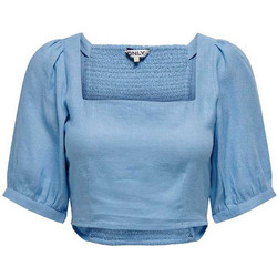 Only Γυναικείο Καλοκαιρινό Crop Top Γαλάζιο 15314288