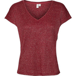 Vero Moda Γυναικείο Χειμερινό Top Ριπ Μπορντό 10315090
