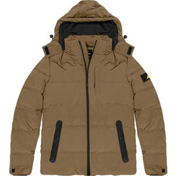 Double Ανδρικό Μπουφάν Χειμωνιάτικο Puffer Μπεζ MJK-174
