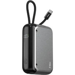 Ttec ReCharger LCD Power Bank 10000mAh 30W με Ενσωματωμένο Καλώδιο USB-C Power Delivery