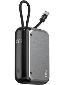 Ttec ReCharger LCD Power Bank 10000mAh 30W με Ενσωματωμένο Καλώδιο USB-C Power Delivery