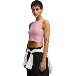 Puma Wardrobe Essential Γυναικείο Αθλητικό Crop Top Ροζ 629765-65