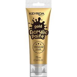 Keyroad Metallic Gold Ακρυλικό Χρώμα Ζωγραφικής 75ml