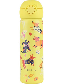 Estia Wonder Bottle Save Τhe Aegean Pet Party Παιδικό Παγούρι Θερμός BPA Free με Καλαμάκι Κίτρινο 500ml