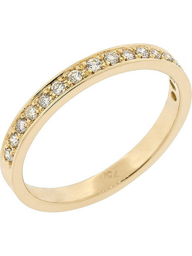 Million Diamonds Half eternity Γυναικείο Δαχτυλίδι Σειρέ Μισόβερο από Xρυσό 18K με Διαμάντι RL23571