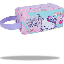 CoolPack Primus Hello Kitty Κασετίνα Βαρελάκι με 3 Θήκες Ροζ F060025
