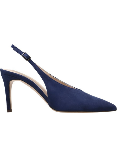 KALOGIROU Syntney Γόβες Suede Slingback με Τακούνι Στιλέτο Navy Μπλε