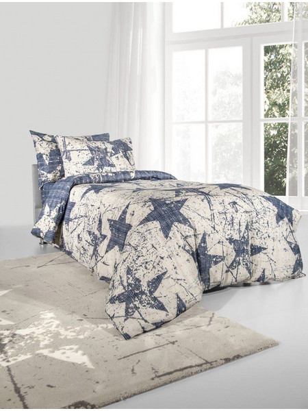 Saint Clair Galaxy Παιδική Παπλωματοθήκη Μονή Microfiber 160x220 Λευκή Μπλε