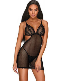 Obsessive Millagro Sexy Babydoll See Through με Δαντέλα Μαύρο 27514611111