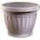 Plastona Corfu Γλάστρα Εξωτερικού Χώρου Στρογγυλή Πλαστική Γκρι 50x38cm 10.04.0650Α