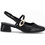 Piccadilly Ανατομικές Γόβες Slingback Δερμάτινες με Χοντρό Χαμηλό Τακούνι Μαύρες 160104-9